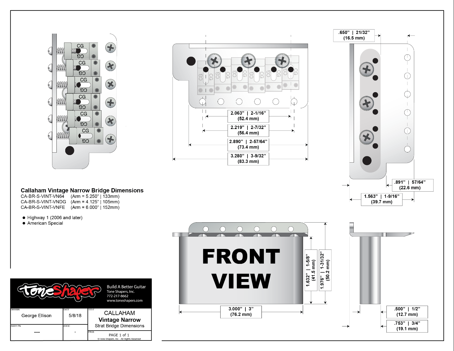 Fender Bridge Dimensions at Judy Canup blog